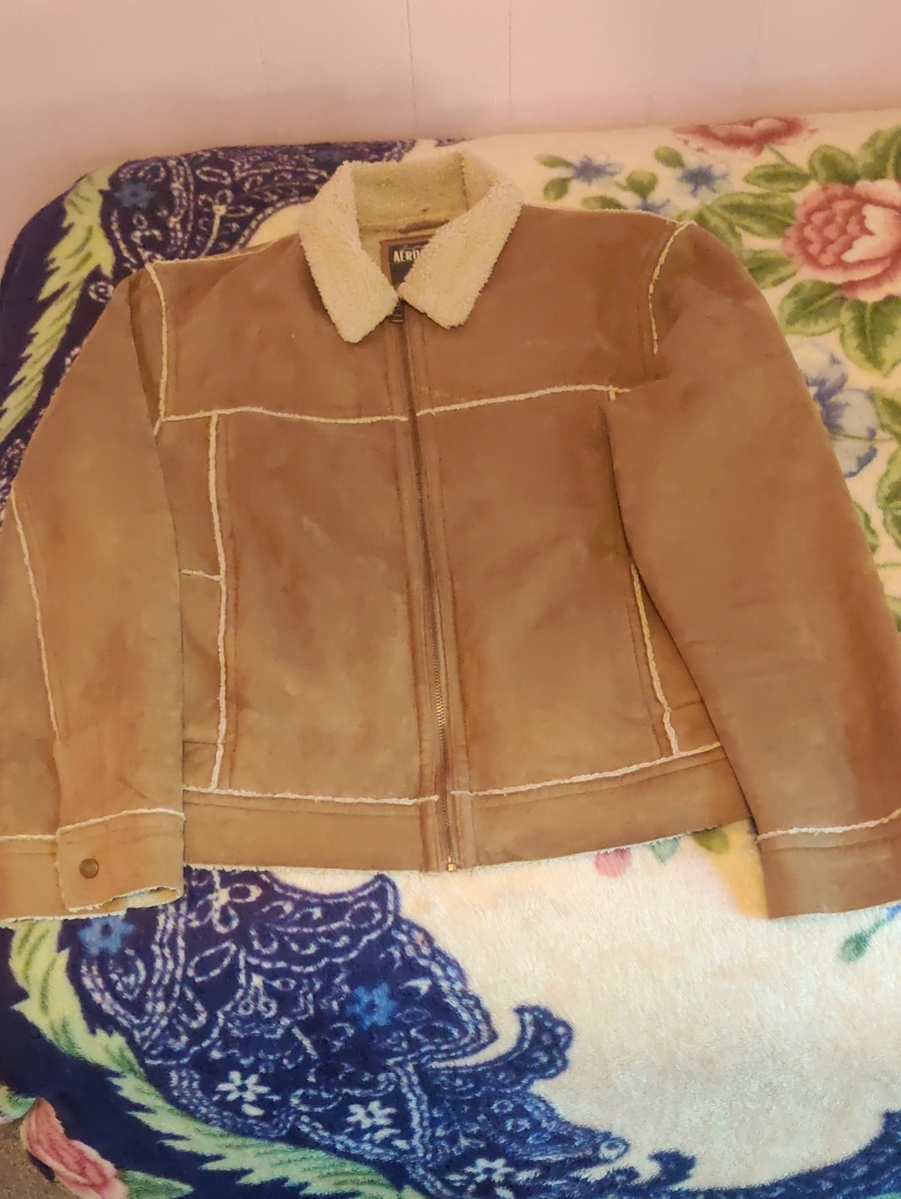 Aeropostale Brown Shearling-Lined Jacket